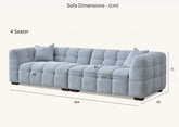 ALUXO® Tribeca Sofa Range in Oatmeal Boucle