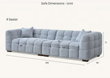 ALUXO® Tribeca Sofa Range in Pearl Boucle