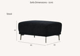 ALUXO® Albany Sofa Range in Black Lux Boucle