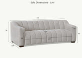 ALUXO® Astoria 3 Seater Sofa in Iron Boucle