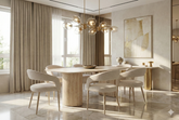 Olympia Beige Ceramic 160cm Table