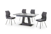 Zermatt Extendable Dining Table(160 – 200) (Grey Ceramic) with 6 Zermatt Chairs