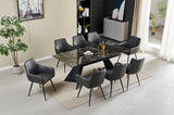 Chicago Extending 160cm to 200cm Black & Gold Ceramic Table