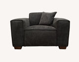 ALUXO® Dakota Sofa Range Chaise in Midnight Boucle