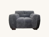 ALUXO® Harlem Sofa Range in Steel Velvet