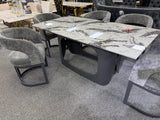 Lina Grey Marble Dining Table