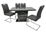 Milan Grey Small Dining Table + 4 Milan Chairs