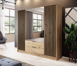 Nelly Hinged Door Wardrobe 206cm - Italiancityfurniture