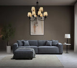 ALUXO® Dakota Sofa Range in Charcoal Boucle
