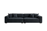 ALUXO® Dakota Sofa Range Chaise in Midnight Boucle