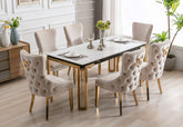 Sorrento Rectangle 150cm Ceramic Gold Table
