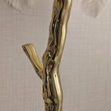 Angelina Premium Cream & Gold Feather Floor Lamp