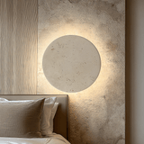 Blanco Large Round Marble Backlit Wall Light