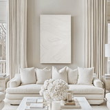 Boston Cream Textured Abstract Canvas Wall Art