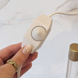 Cali White & Gold Candle Warmer on Wooden Base