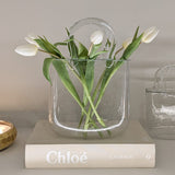 Carina Bubbled Glass Decorative Handbag Vase