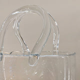 Carina Petite Bubbled Glass Decorative Handbag Vase