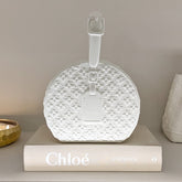 Cecilia White Designer Inspired Rounded Handbag Ornament