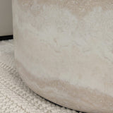Celeste Round Neutral Marble Effect Side Table