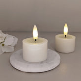 Cream Realistic LED Tealights - Set of 2