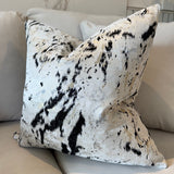 Dionne Cream & Black Abstract Print Cushion - 50x50cm