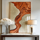 Donatella Copper & Cream 3D Effect Framed Wall Art - 70x100cm