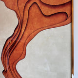 Donatella Copper & Cream 3D Effect Framed Wall Art - 70x100cm