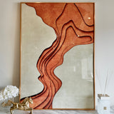 Donatella Copper & Cream 3D Effect Framed Wall Art - 70x100cm