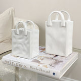 Elise Mini White Handbag Decorative Vase