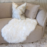 Elle Small Faux Fur White Hide Rug - 60x90cm