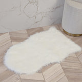 Elle Small Faux Fur White Hide Rug - 60x90cm