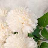 Faux Cream Chrysanthemum Bunch of 6 Florals