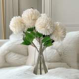 Faux Cream Chrysanthemum Bunch of 6 Florals