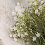 Faux White Gypsophila Bunch of Flowers