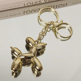 Gold Balloon Dog Keyring