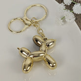 Gold Balloon Dog Keyring