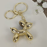 Gold Balloon Dog Keyring
