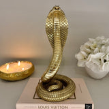 Gold Decorative Standing Snake Ornament