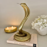 Gold Decorative Standing Snake Ornament