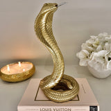Gold Decorative Standing Snake Ornament