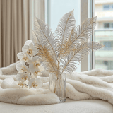 Gold Faux Fern Leaf Single Stem Floral