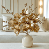 Gold Faux Orchid Single Stem Floral