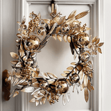 Gold Festive Decorative Christmas Wreath