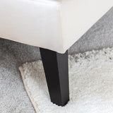 Knightsbridge Cream Velvet Accent Chair With Black Piping