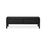 Soho Black Oak Veneer 2 Drawer Coffee Table