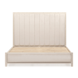 Soho Cream Velvet Bed with Cream Wood Frame