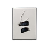 Regent Monochrome 3D Paint Stroke Effect Canvas Wall Art - II