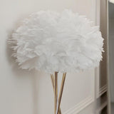 Sara Gold Tripod Feather Floor Lamp