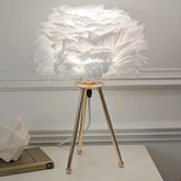 Sara Gold Tripod Feather Table Lamp