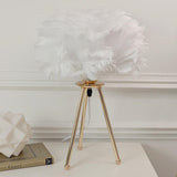 Sara Gold Tripod Feather Table Lamp